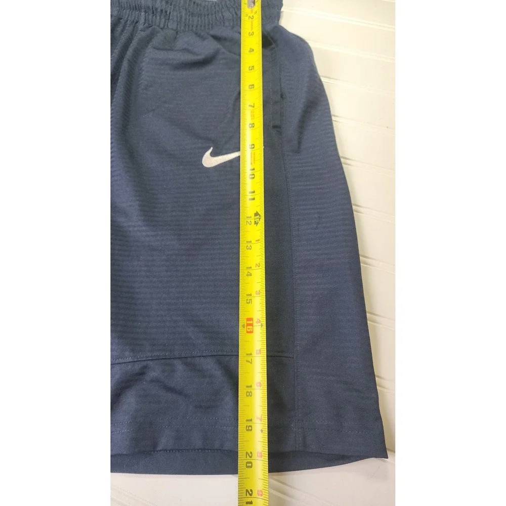 Nike Basketball Shorts Kids Large Navy Athletic Mesh Swoosh Logo with Pocket
